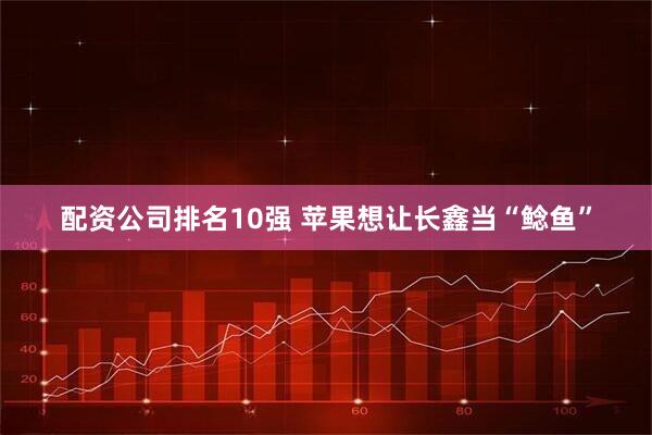 配资公司排名10强 苹果想让长鑫当“鲶鱼”